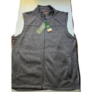 TRAILCREST‎ Mens Vest Full Zip Fleece 2XL Heathered Gray Outdoor Casual
